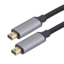 ShowMeCables MDP to MDP, M/M, Alum Shell, 4K @ 60 Hz, Black Nylon Braid