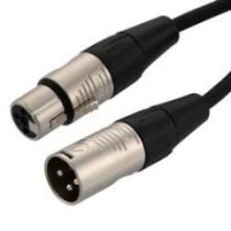 ShowMeCables XLR Audio Cable, 3 pin, Male to Female, Black
