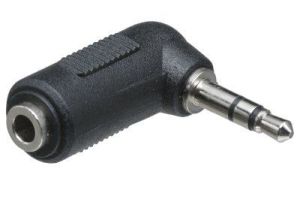 3.5mm Stereo Male to 3.5mm Stereo Female Right Angle Adapter