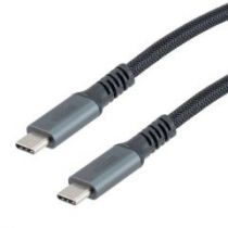 ShowMeCables USB 3.2 Data Cable, Aluminum connector with Black Nylon Braid, 20Gbps, C Male Plug to C Male Plug, 20V 3A