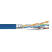 L-com Cat6A F/UTP CMR 28AWG 4-Pair Stranded Slim-Line - Blue