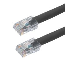 L-Com Category 5e Ethernet RJ45 Cable Assembly, 22AWG Stranded 600V PoE, UTP Outdoor Industrial High Flex CM-CMX-PLTC TPE Jacket, Black
