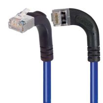 L-Com Shielded Cat6 Right Angle Ethernet Patch Cord - Left Angle to Upward Angle