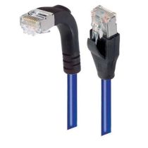 L-Com Shielded Cat5e Right Angle Ethernet Patch Cord - Straight to Downward Angle