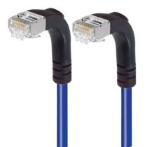 L-com Shielded Cat6 Right Angle Ethernet Patch Cord - Downward Angle to Downward Angle