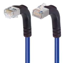 L-com Shielded Cat6 Right Angle Ethernet Patch Cord - Downward Angle to Upward Angle