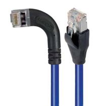 L-Com Shielded Cat5e Right Angle Ethernet Patch Cord - Straight to Left Angle