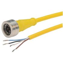 L-com Brad® Ultra-Lock® M12 Cable 4 pole A code IP69K rated Male to Pigtail