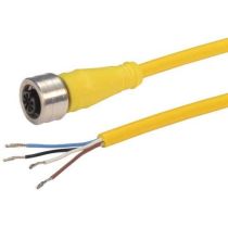 L-com Brad® Ultra-Lock® M12 Cable 4 pole A code IP69K rated Female to Pigtail