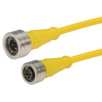 L-com Brad® Ultra-Lock® M12 Cable 4 pole A code IP69K rated Male to Female