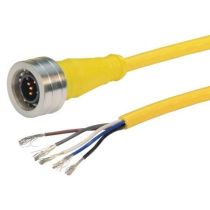 L-com Brad® Ultra-Lock® M12 Cable 5 pole A code IP69K rated Male to Pigtail-2 M