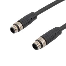 L-com M12 8 Position A code F/UTP Industrial Cable, M12 M / M12 M