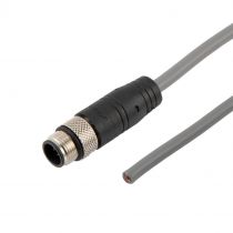 L-com M12 8 Position A-Code Outdoor Pigtail Cable Assembly - Shielded - Male to Open