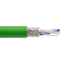 L-com Single Pair Ethernet (SPE) Bulk Cable, Double Shielded SF/TP 26AWG Stranded, PUR Green