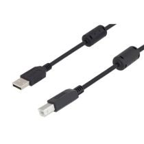 L-com USB 2.0 Cable A-B Male with Ferrites