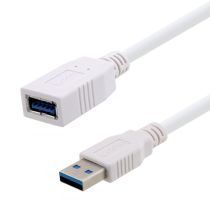 L-com USB 3.0 Cable Type A Male to A Female - White