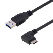 L-com Right Angle USB Cable, Type A Male/Right Angle C Male