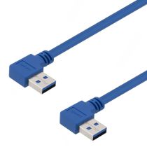 L-com USB 3.0 Type A Male Right Angle Exit to Right Angle Exit Type A male