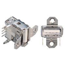 L-com USB Panel Mount Type A PCB Connector - 10 PK