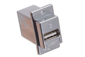 Shielded USB 2.0 Type A to USB Type B Feed-Thru Panel Mount Adapter