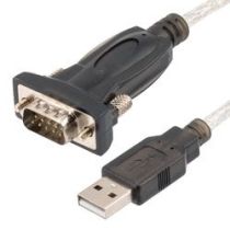 L-com USB 2.0 to RS232 Converter Cable, USB Type A Male to DB9 Male, PVC