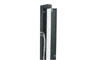 Single Channel Vertical Steel Cable Duct - 10 Inch Width - 45 RU