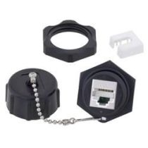 L-com C5E RJ45/110 IP67 BLKHD PoE+