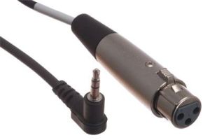 XLR 3-Pin Female to Right Angle 3.5mm Stereo