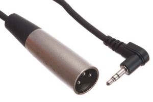Hosa 3.5mm Stereo Male Right Angle to XLR 3 Pin Male Adapter - 2 FT