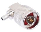 N Right Angle Male Crimp Connector - RG58 & LMR-195