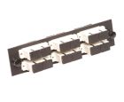 Multimode Fiber Adapter Panel - 6 Stacked Duplex SC Couplers - 12 Ports Total