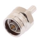 Times Microwave N Male Crimp Connector - LMR-240 - EZ-240-NMH-X