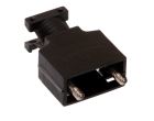 MaxBlox DB9 & HD15 VGA Terminal Blocks Hood - Black Plastic