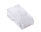 EZ-RJ45 Cat5e Feed Through Connector - 8P8C - Solid & Stranded Cable