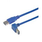 L-com USB 3.0 Right Angle Cable Assemblies - Up Angle A - Straight A Connectors