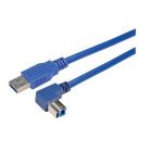 L-com USB 3.0 Right Angle Cable Assembly - Up Angle B - Straight A Connectors