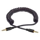 L-com Coiled 3.5mm Stereo Audio Cable, Male / Male