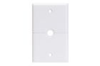Leviton 1G Split Pass-Through Wall Plate - Single Gang - 5/8 IN - White | N751-W