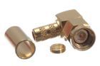Reverse Polarity SMA Right Angle Male Crimp Connector - LMR-600
