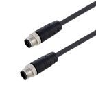 L-com M12 8 Position A-code Industrial Outdoor Assembly - PUR Jacket - Male to Male