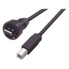 L-com Waterproof USB Type A/B Cable Assembly