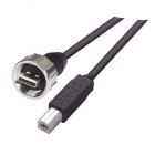 L-com Shielded Waterproof USB Type A/B Cable Assembly