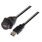 L-com Waterproof USB Type A/A  Male to Female Cable Assembly