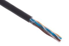 SatMaximum Cat5e 1000FT Shielded FTP Outdoor Ethernet Cable - 24AWG Solid CCA, Direct Burial, Black