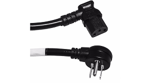 Angled cords help you connect devices in tight spaces.